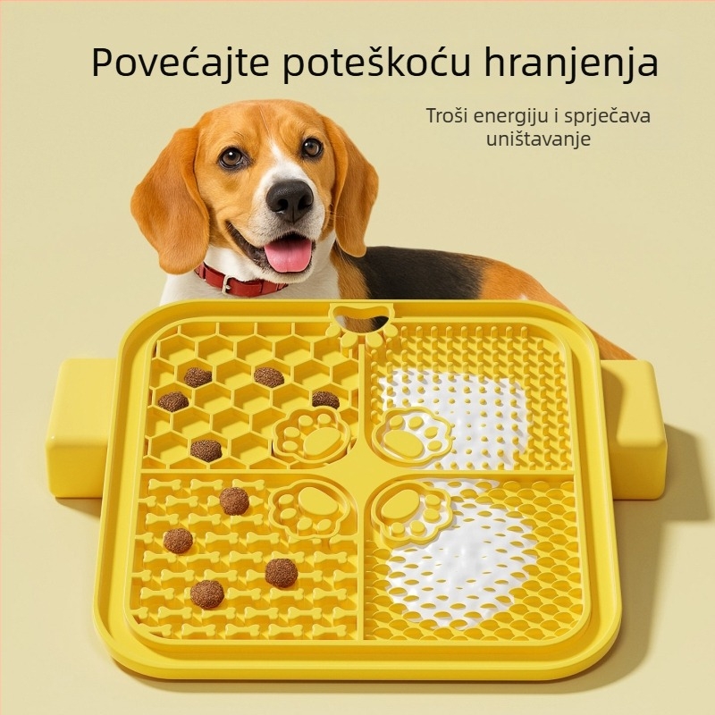 Silikonska posuda za lizanje pasa – igračka za obogaćivanje, protuklizna posuda za usporeno hranjenje