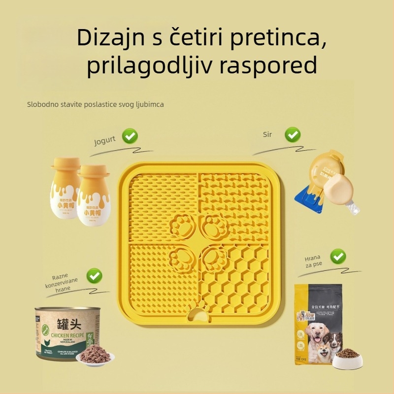 Silikonska posuda za lizanje pasa – igračka za obogaćivanje, protuklizna posuda za usporeno hranjenje