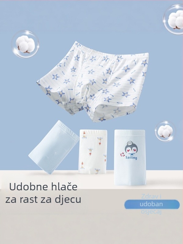 Klasa A Modal dječje bokserice za dječake, antibakterijske, mekane, s motivom crtića za stariju djecu
