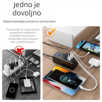35W pametni USB produžni blok za brzo punjenje, 2 USB priključka za kućnu upotrebu