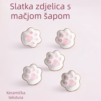 Keramička posuda za umake s mačjim šapama, kućna upotreba, mala posuda za umake, kečap i ocat