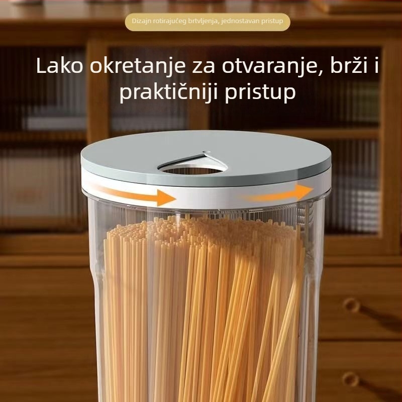 Kutija za skladištenje tjestenine sa zatvorenim poklopcem, posuda za suhe namirnice, kuhinjski organizator, kapacitet 2,1–3 L