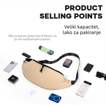Vanjska torbica za telefon za outdoor sport, višenamjenska torba za biciklizam preko ramena i struka, vodootporna Oxford torbica za prsa