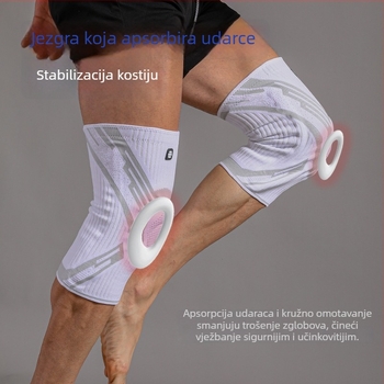 Pleteni kompresijski koljeni štitnici visoke elastičnosti, protuklizni, za trčanje i košarku, apsorpcija udara, zaštitna oprema za fitness na otvorenom