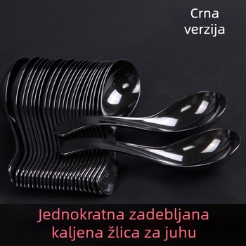 808 kristalnih jednokratnih žlica, PS tvrde plastične žlice za juhu, prozirne, pojedinačno pakirane za dostavu