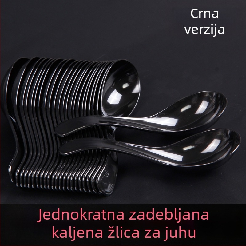 808 kristalnih jednokratnih žlica, PS tvrde plastične žlice za juhu, prozirne, pojedinačno pakirane za dostavu