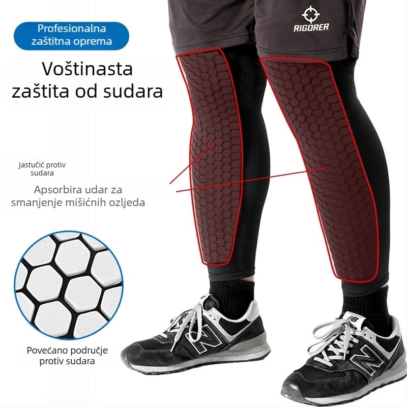 Protivudarni štitnici za noge s uzorkom saća, potpuno pokriće, zaštita od udara za trčanje, košarku i vožnju biciklom