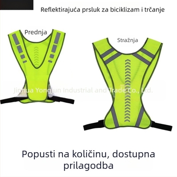 Reflektirajuća odjeća s indikatorom strelice za noćni trčanje i vožnju biciklom, zaštitni reflektirajući pojasevi za noćni rad