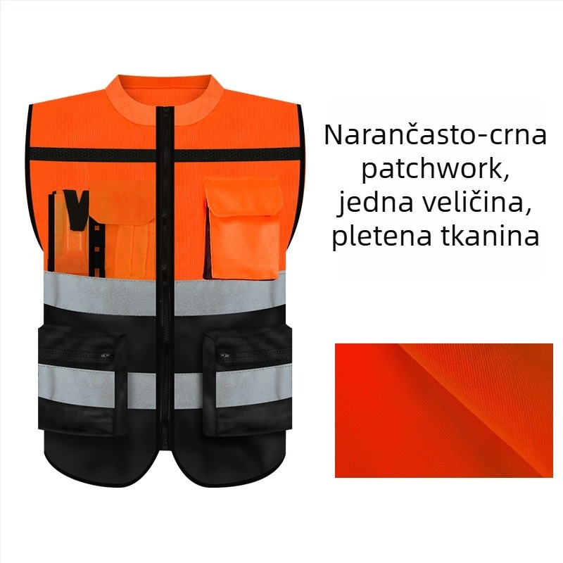Premijumska reflektirajuća vest s okruglim izrezom za gradilišta, noćnu vožnju biciklom i ophodnju