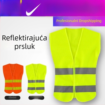Reflektirajući prsluk za automobile i vožnju biciklom, sigurnosna odjeća za promet za vozila za čišćenje