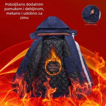 Zimska radna jakna s pamukovim punilom, anti-statička i otporna na habanje, s reflektirajućim trakama