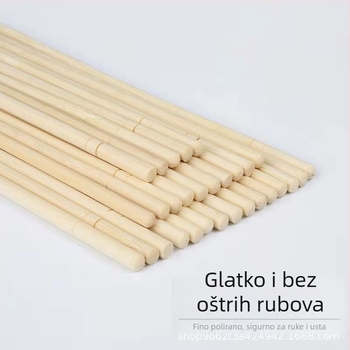 Jednokratni štapići od bambusa, duljine 4,5, bez oštrih rubova, pojedinačno zapakirani za takeaway, kućnu ili restoransku upotrebu