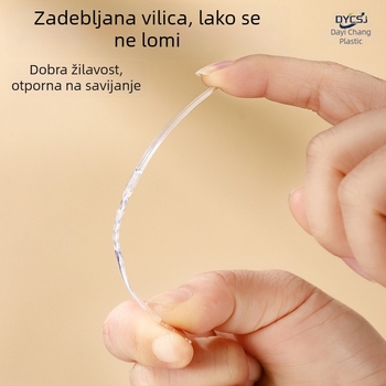 Jednokratna vilica za voće, debela i tvrda plastika za hranu, prozirna, za mooncake i štapiće za kolače