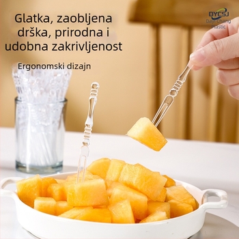 Jednokratna vilica za voće, debela i tvrda plastika za hranu, prozirna, za mooncake i štapiće za kolače