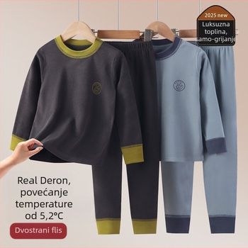Dječje termalne pidžame Derong, zimske, debele i tople, unisex za dječake i djevojčice
