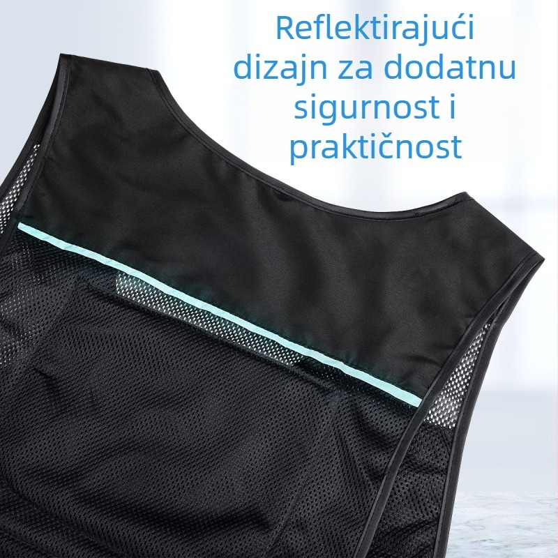 Hlađena vesta s ledenim paketićem, reflektirajuća vanjska vesta, prozračna i izolirana