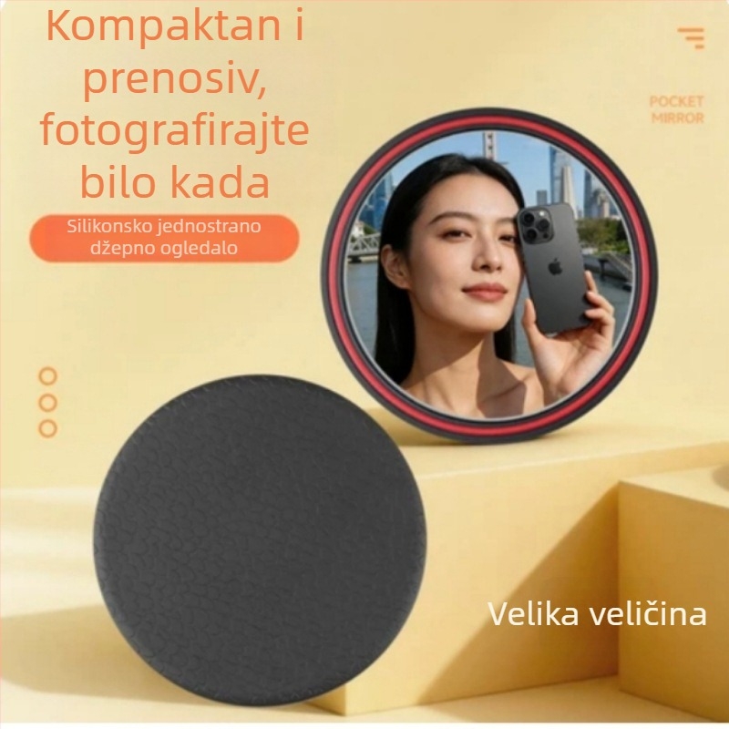 Putničko zrcalo za fotografiranje, malo kružno konveksno zrcalo, prenosno ručno zrcalo za selfie