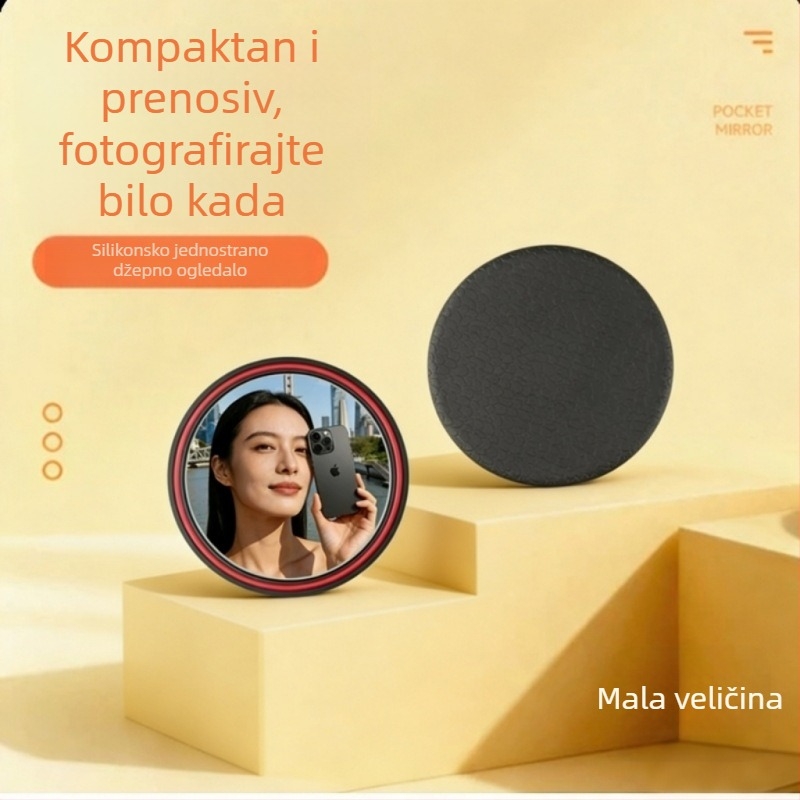 Putničko zrcalo za fotografiranje, malo kružno konveksno zrcalo, prenosno ručno zrcalo za selfie