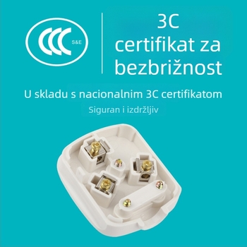 Napajni utikač 16A s odvojivim kabelom, trokutasti utikač 220V, 10A trokopolni utikač, veleprodaja