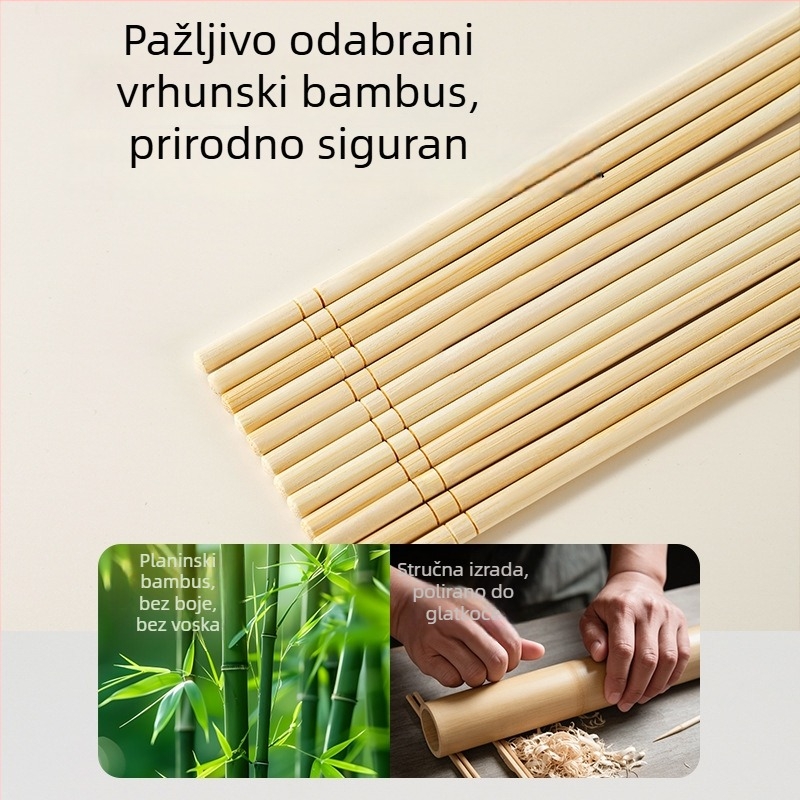 Jednokratni bambus štapići za jelo, individualno pakirani, prehrambene kvalitete, za restorane, pristupačni, visoke kvalitete, za dostavu i kućnu uporabu, higijenski