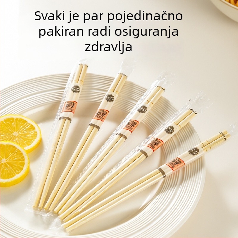 Jednokratni bambus štapići za jelo, individualno pakirani, prehrambene kvalitete, za restorane, pristupačni, visoke kvalitete, za dostavu i kućnu uporabu, higijenski