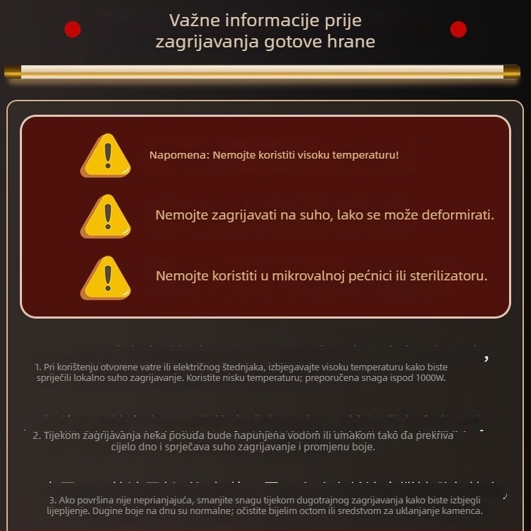Nehrđajući čelični pravokutni grill tiganj za morsko voće i ribu, kompatibilan s indukcijom, non-stick, više namjena