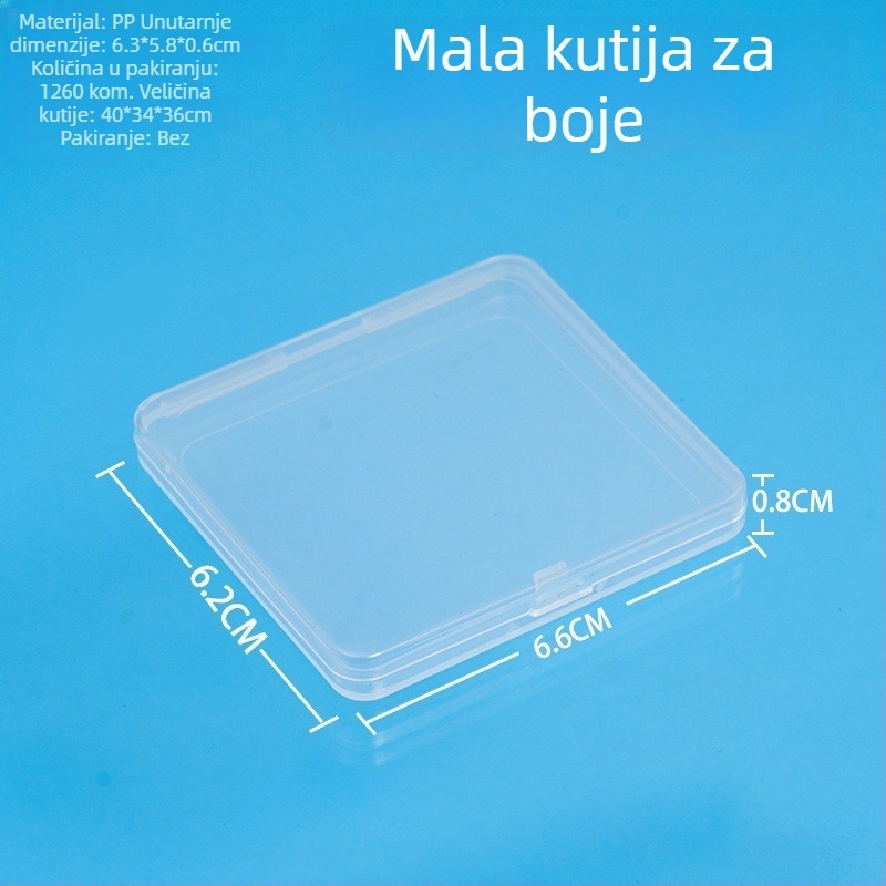 Prozirna PP plastična kutija za organiziranje boja, hardvera, nakita, ribolovnog pribora, kartica i igračaka — prazna kutija za izlaganje