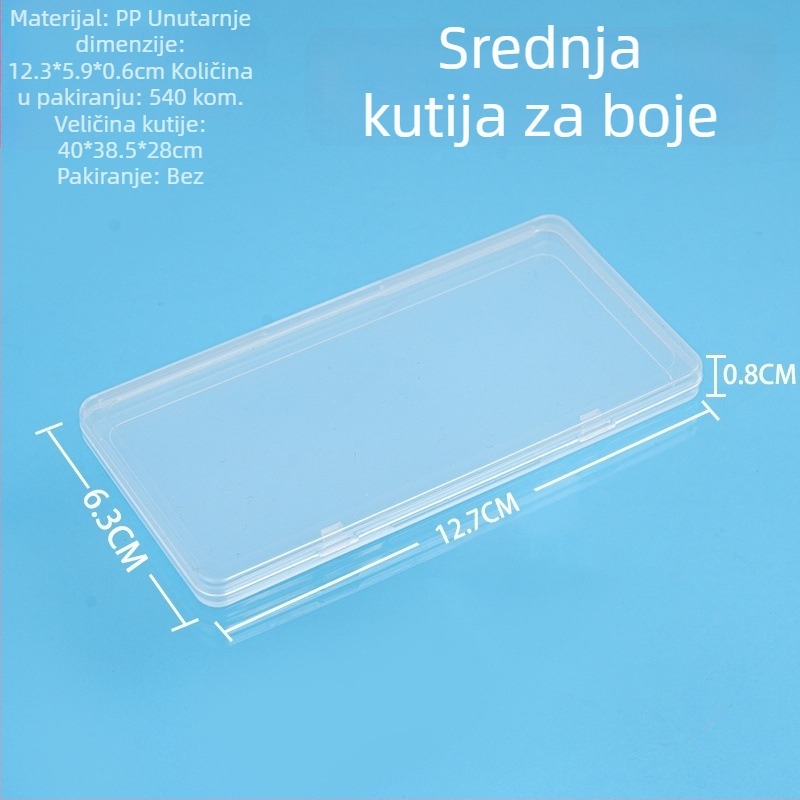 Prozirna PP plastična kutija za organiziranje boja, hardvera, nakita, ribolovnog pribora, kartica i igračaka — prazna kutija za izlaganje