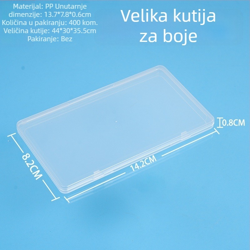 Prozirna PP plastična kutija za organiziranje boja, hardvera, nakita, ribolovnog pribora, kartica i igračaka — prazna kutija za izlaganje