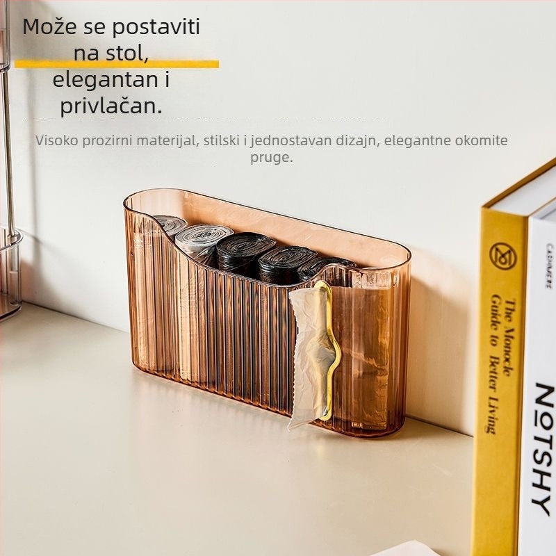 Zidni organizator vrećica za smeće, bez bušenja, izvlačni dizajn, za jednokratne plastične vrećice