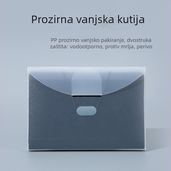 Mini harmonika kutija s 13 pretinaca, šarena duga, A6 format, za dokumente i račune, uz lancan za nošenje