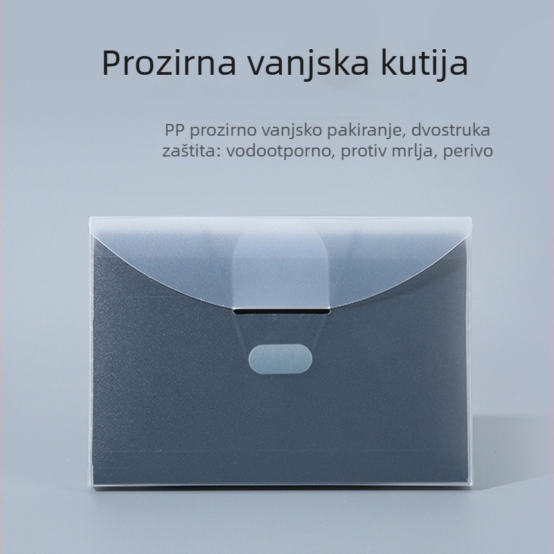 Mini harmonika kutija s 13 pretinaca, šarena duga, A6 format, za dokumente i račune, uz lancan za nošenje