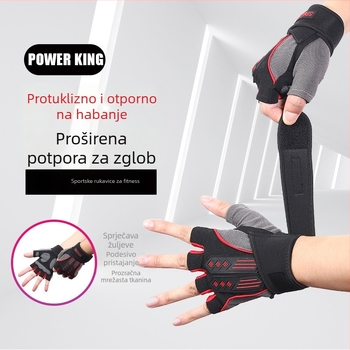 Rukavice za fitness s poluprstima za trening snage, dizanje utega i vožnju biciklom – unisex