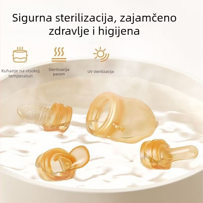 Dječja žličica za kašu tri u jednom — silikonska žvačuća žličica s tlačnim dizajnom za pire, voće i povrće