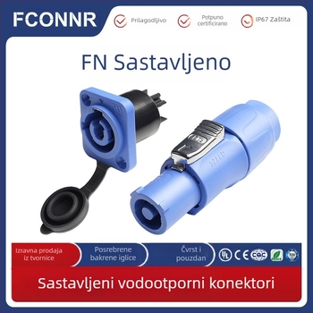 Fenglianda FN Sastavljen LED zaslon, vodootporan avionski priključak i utičnica, panelno montirani napojni konektor