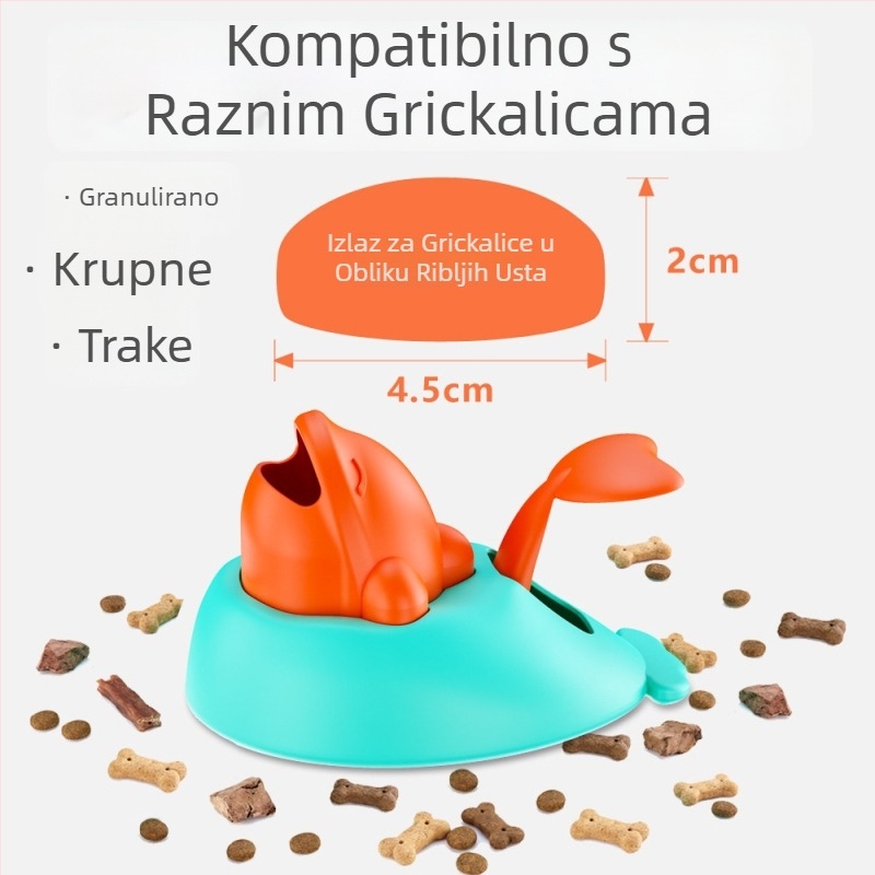 Igračka za trening hranjenja pasa s lansatorom poslastica — interaktivni poslužitelj poslasticama za granule, kockice i trakice