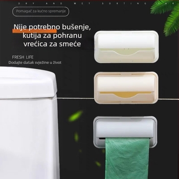 Kuhinjski izvlačni spremnik za vrećice za smeće, zidni, bez bušenja