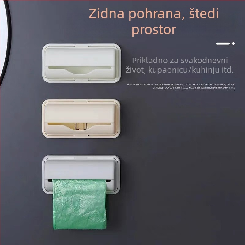 Kuhinjski izvlačni spremnik za vrećice za smeće, zidni, bez bušenja