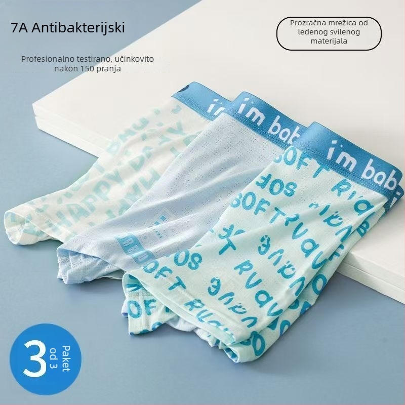 Boxerice za tinejdžere dječake od modalne pamuka s Ice Silk materijalom