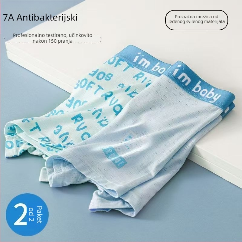 Boxerice za tinejdžere dječake od modalne pamuka s Ice Silk materijalom