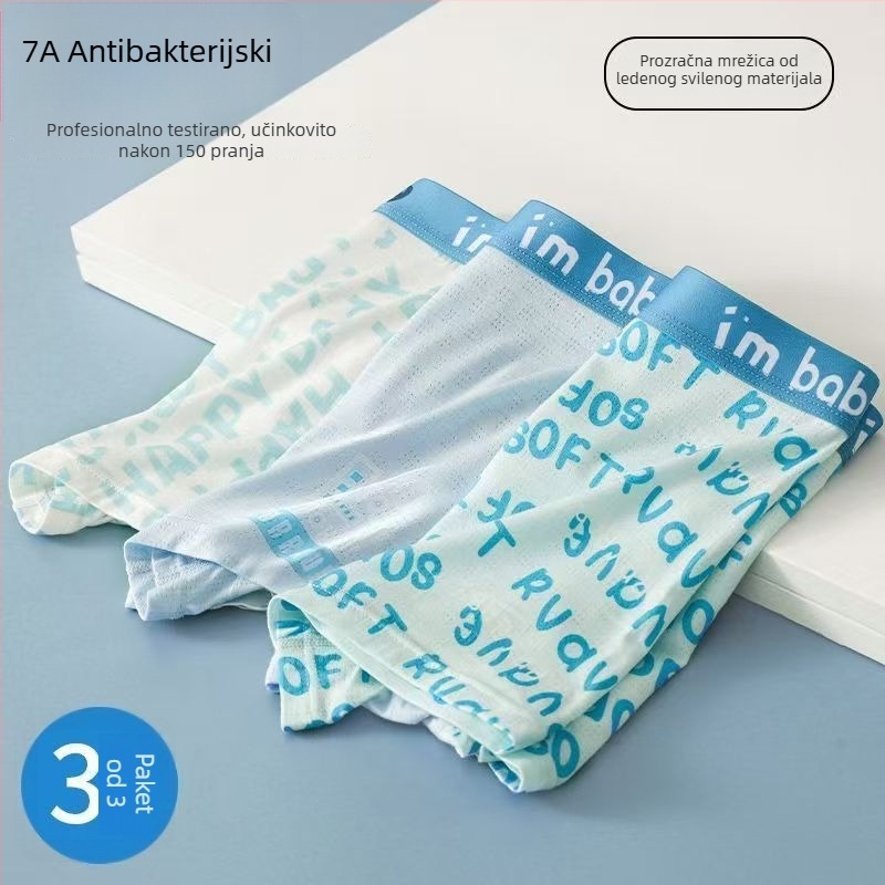 Boxerice za tinejdžere dječake od modalne pamuka s Ice Silk materijalom