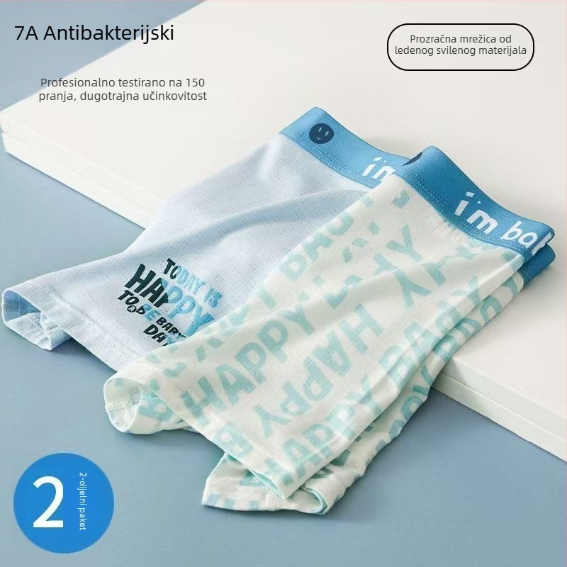 Boxerice za tinejdžere dječake od modalne pamuka s Ice Silk materijalom