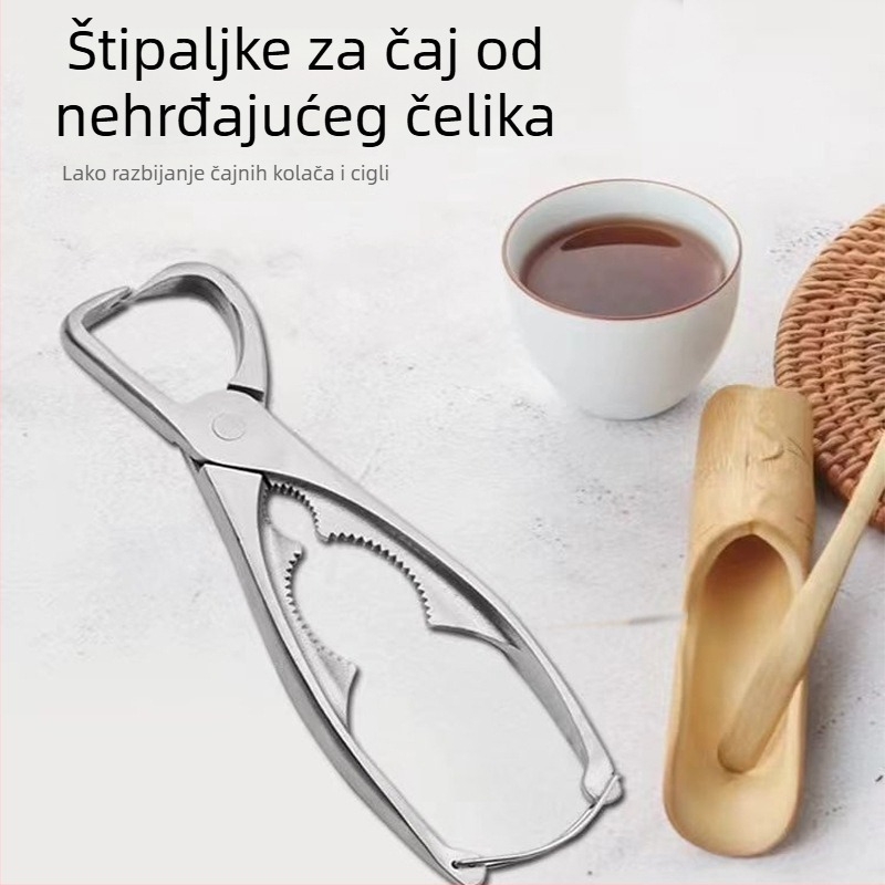 Čajne kliješta s velikim otvorom, višestruke namjene, 304 nehrđajući čelik, za otvaranje čajnih cigli Pu'er