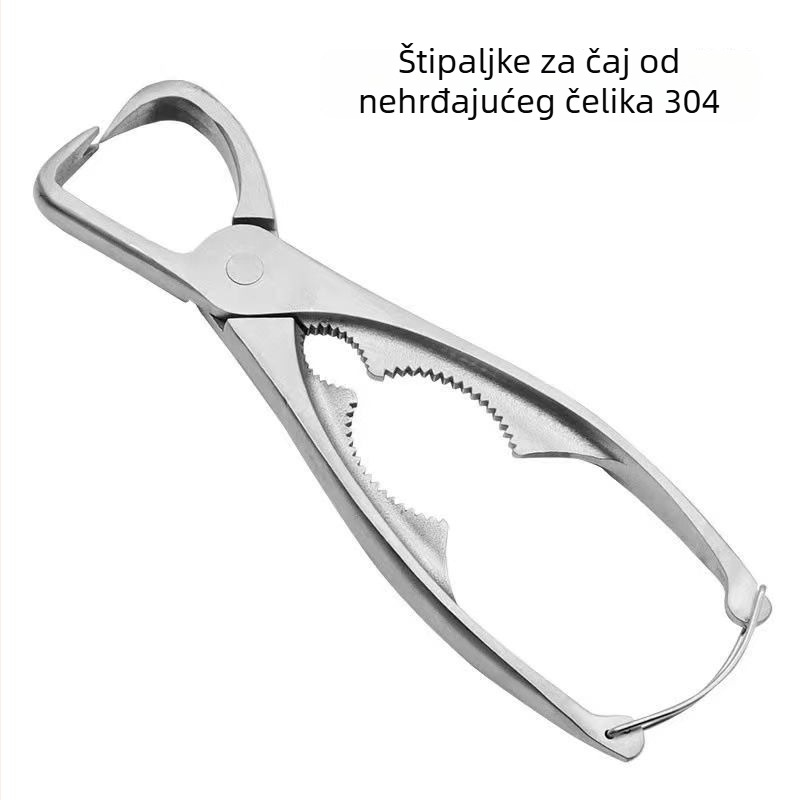 Čajne kliješta s velikim otvorom, višestruke namjene, 304 nehrđajući čelik, za otvaranje čajnih cigli Pu'er