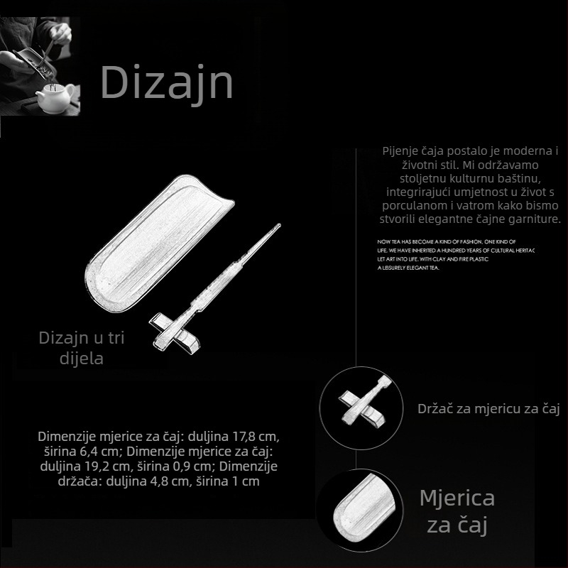 Bambus Set za čajnu ceremoniju, tri dijela: čajna igla, čajna žlica i čajna kliješta; kutija za degustaciju čaja; ručno izrađeni lotus čajni set; set šest džentlmana