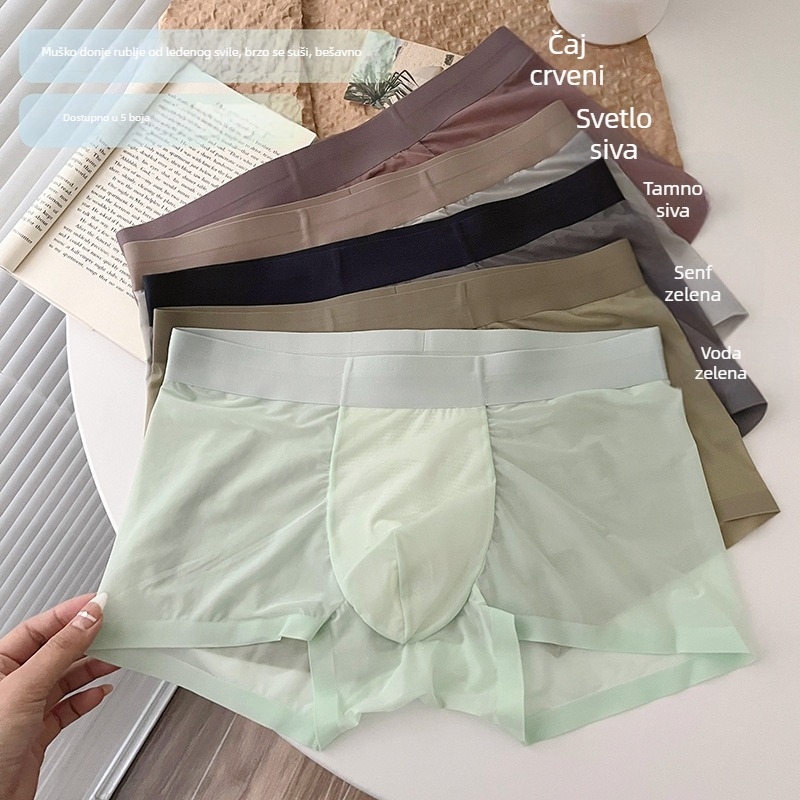 Muške bokserice od Ice Silk, prozračan, bez šavova, novi model 2024, velika veličina
