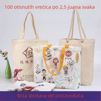 Platnena torba s prilagođenim logotipom i velikim kapacitetom
