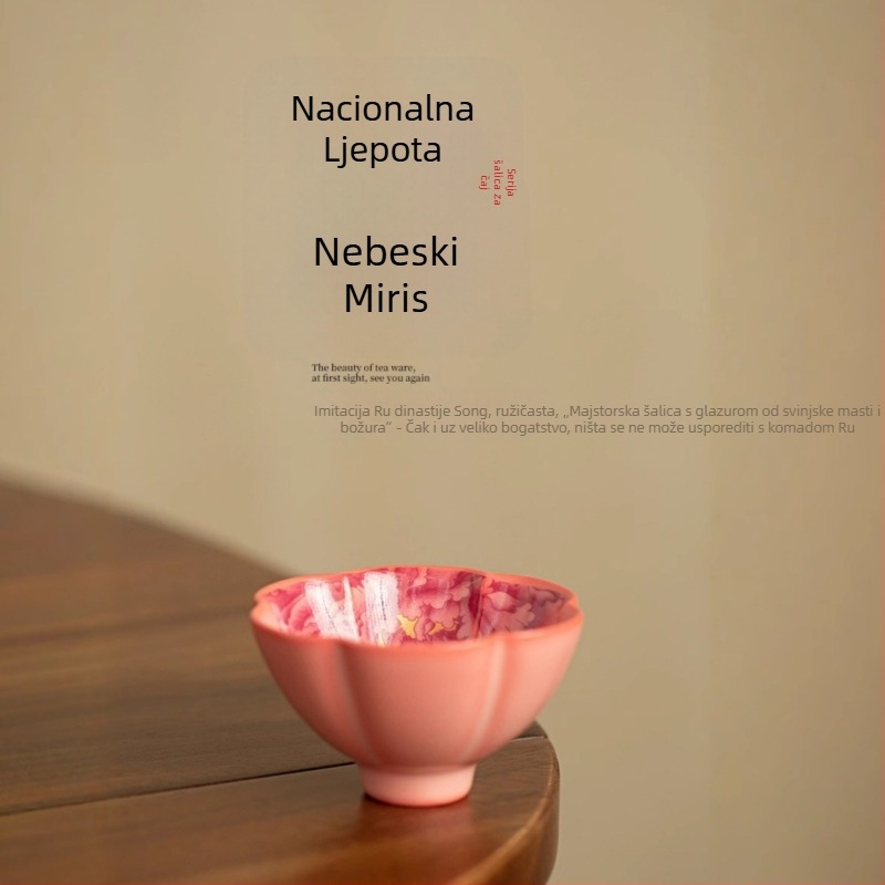 Porcelanska Gongfu šalica za čaj za osobnu uporabu, jedna šalica, minimalistički dizajn