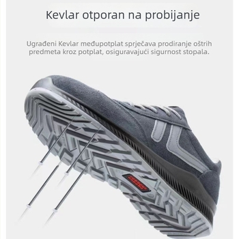 Izolirane sigurnosne cipele za zavarivanje, s čeličnim prstom, otporne na probijanje i udar, nubuk koža, antistatike, protuklizne, zaštita od iskri i opeklina