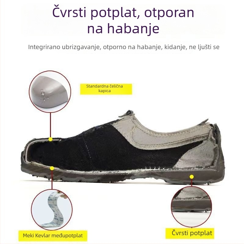 Muške antistatične radne cipele za ljeto, ultra lagane, otporne na udarce i probijanje, otporne na habanje, protivklizne, prozračne mrežaste gornje, lagane i moderne